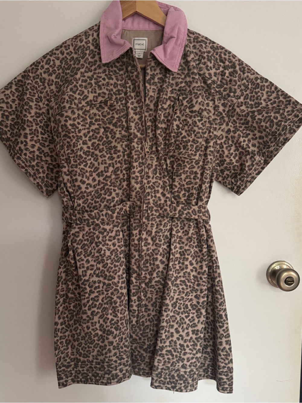 MAEVE UTILITY FIT & FLARE MINI SHIRT DRESS